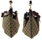 GUCCI Shoulder Bag 162788 GG canvas Beige Brown Gold Metal One Shoulder Bag Positano scarf Women Used Authentic