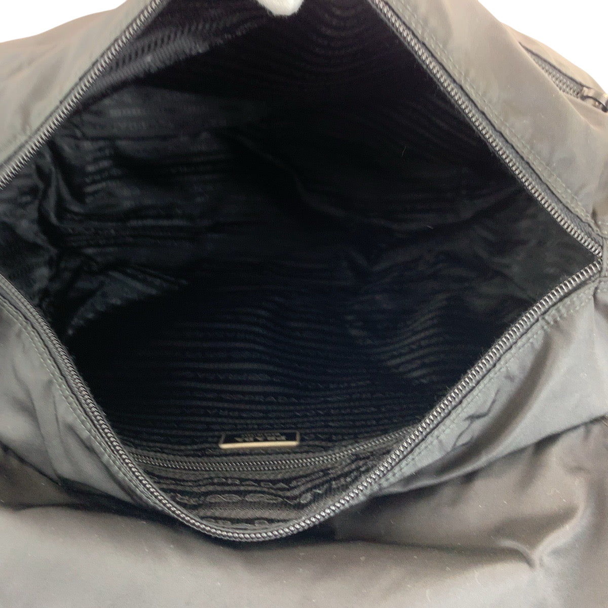 PRADA Shoulder Bag BT0643 Nylon Black SilverMetal Shoulder Bag Messenger bag Test Triangle With logo mens Used Authentic