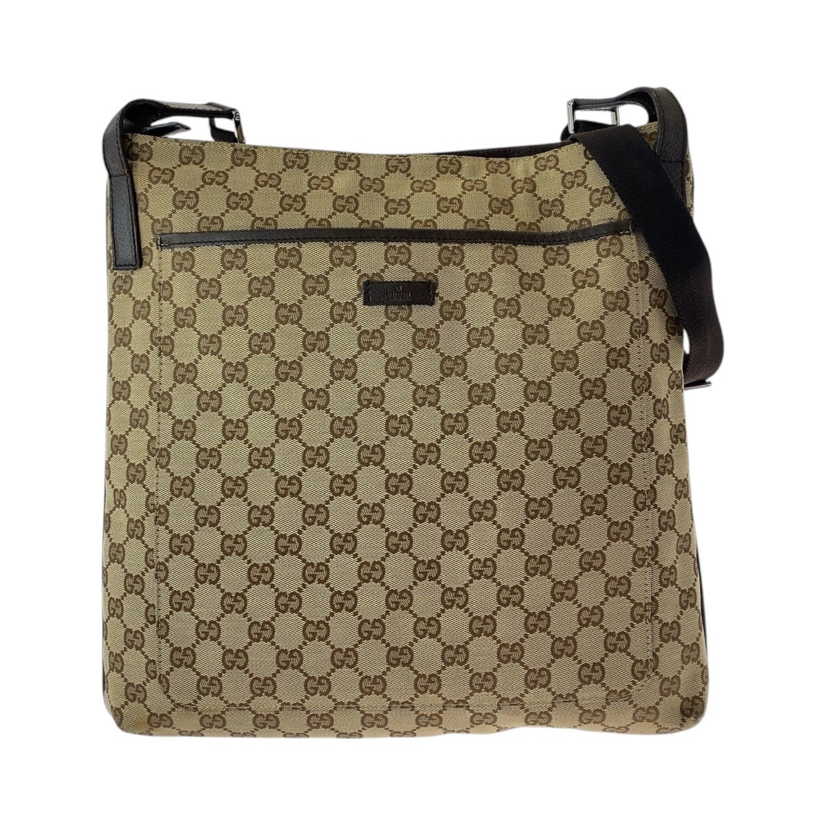 GUCCI Shoulder Bag 122791 GG canvas, leather Beige brown Shoulder Bag Messenger bag Women Used Authentic