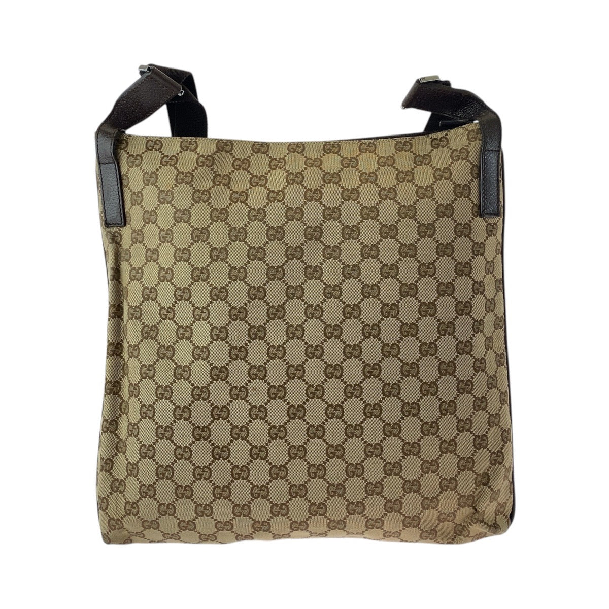 GUCCI Shoulder Bag 122791 GG canvas, leather Beige brown Shoulder Bag Messenger bag Women Used Authentic