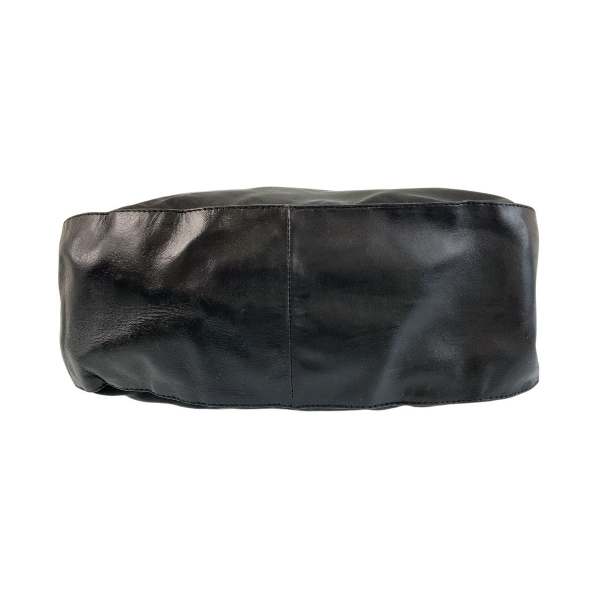 PRADA Shoulder Bag Nylon, Leather Black SilverMetal Test Triangle With logo Women Used Authentic