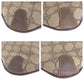 GUCCI Clutch bag 89 02075 GG Supreme Canvas Brown Beige Gold Metal Old Gucci