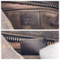 GUCCI Shoulder Bag 101333 GG canvas, leather Dark brown Shoulder Bag handbag Women Used Authentic