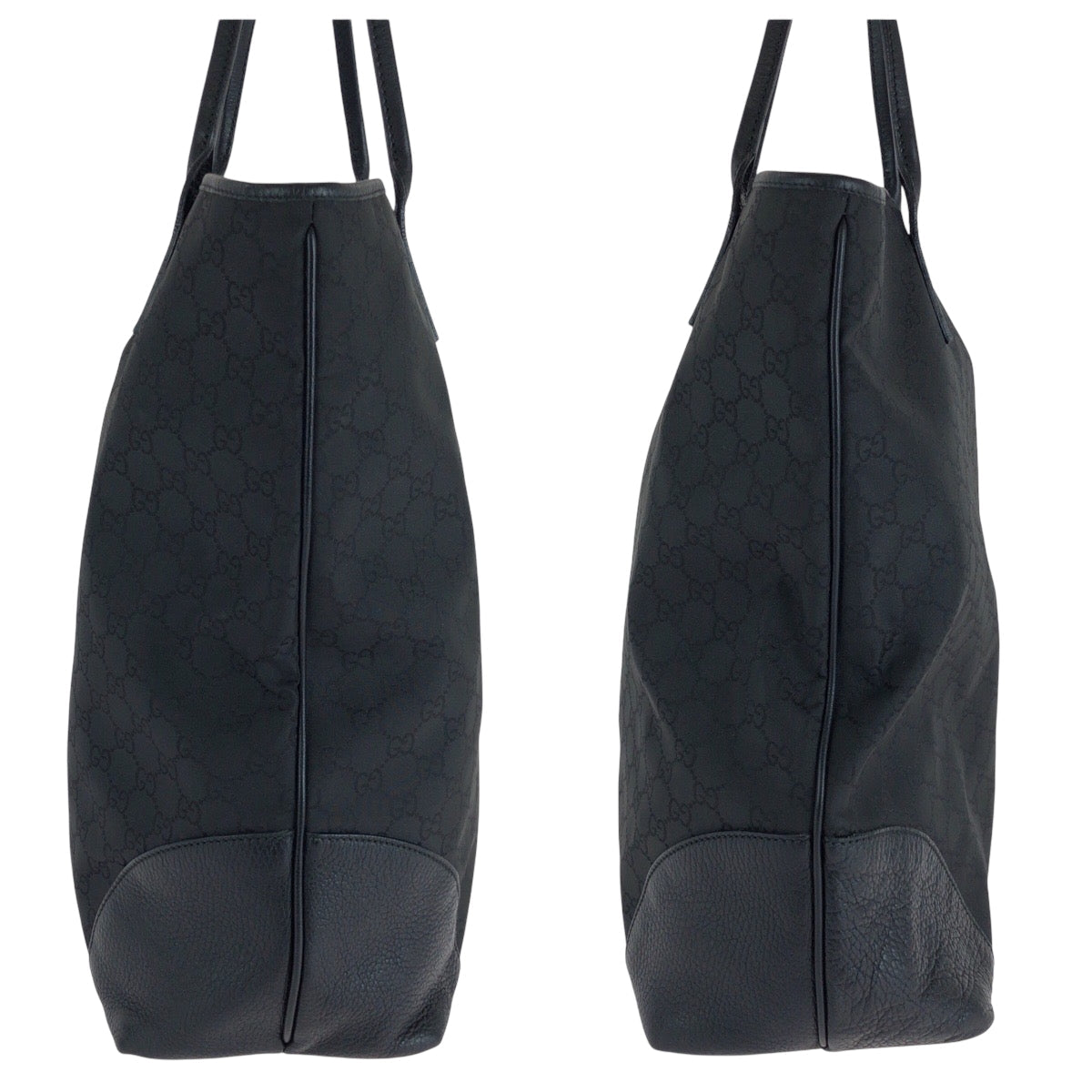 GUCCI Tote Bag 263345 Nylon black Tote Bag handbag Women Used Authentic