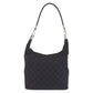 GUCCI Shoulder Bag 01234 GG canvas, leather Black black Women Used Authentic