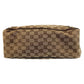 GUCCI Tote Bag 130733 GG canvas, leather Brown Gold Metal Tote Bag Shoulder Bag Abbey Women Used Authentic