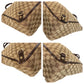 GUCCI Tote Bag 130733 GG canvas, leather Brown Gold Metal Tote Bag Shoulder Bag Abbey Women Used Authentic