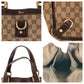 GUCCI Tote Bag 130733 GG canvas, leather Brown Gold Metal Tote Bag Shoulder Bag Abbey Women Used Authentic