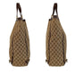 GUCCI Tote Bag 130733 GG canvas, leather Brown Gold Metal Tote Bag Shoulder Bag Abbey Women Used Authentic