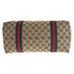 GUCCI Tote Bag 139260 GG canvas, leather Brown White Gold Metal Tote Bag Shoulder Bag Sherry line Women Used Authentic