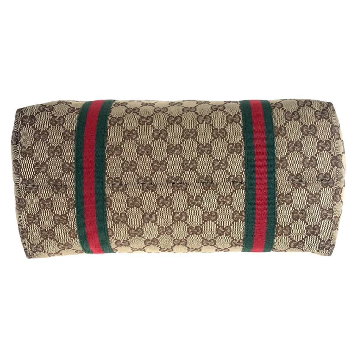 GUCCI Tote Bag 139260 GG canvas, leather Brown White Gold Metal Tote Bag Shoulder Bag Sherry line Women Used Authentic