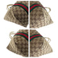 GUCCI Tote Bag 139260 GG canvas, leather Brown White Gold Metal Tote Bag Shoulder Bag Sherry line Women Used Authentic