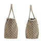 GUCCI Tote Bag 139260 GG canvas, leather Brown White Gold Metal Tote Bag Shoulder Bag Sherry line Women Used Authentic