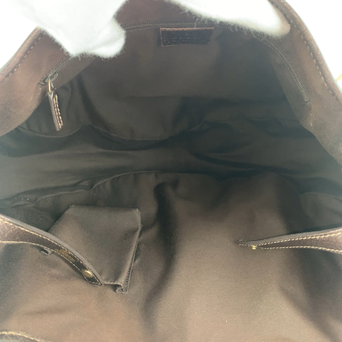 GUCCI Shoulder Bag 130736 GG canvas Beige Brown Gold Metal