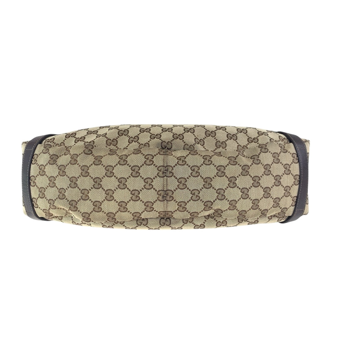 GUCCI Shoulder Bag 130736 GG canvas Beige Brown Gold Metal