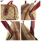 GUCCI Handbag 161720 GG canvas Beige Red Gold Metal Handbags Mini Boston Duffel bag Pretty Sherry Ribbon Women Used Authentic
