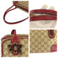 GUCCI Handbag 161720 GG canvas Beige Red Gold Metal Handbags Mini Boston Duffel bag Pretty Sherry Ribbon Women Used Authentic