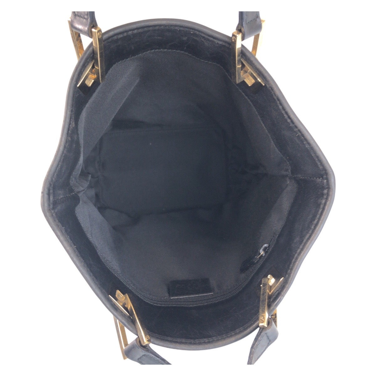 GUCCI Tote Bag 002 1099 GG canvas, leather Beige Black Gold Metal Tote Bag Shoulder Bag Women Used Authentic