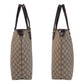 GUCCI Tote Bag 189896 GG Supreme canvas, leather Beige Brown Gold Metal Tote Bag Shoulder Bag Women Used Authentic