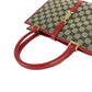 GUCCI Handbag 002 1065 GG canvas Gray Red Gold Metal Handbag Tote Bag Jackie Women Used Authentic