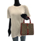 GUCCI Handbag 002 1065 GG canvas Gray Red Gold Metal Handbag Tote Bag Jackie Women Used Authentic