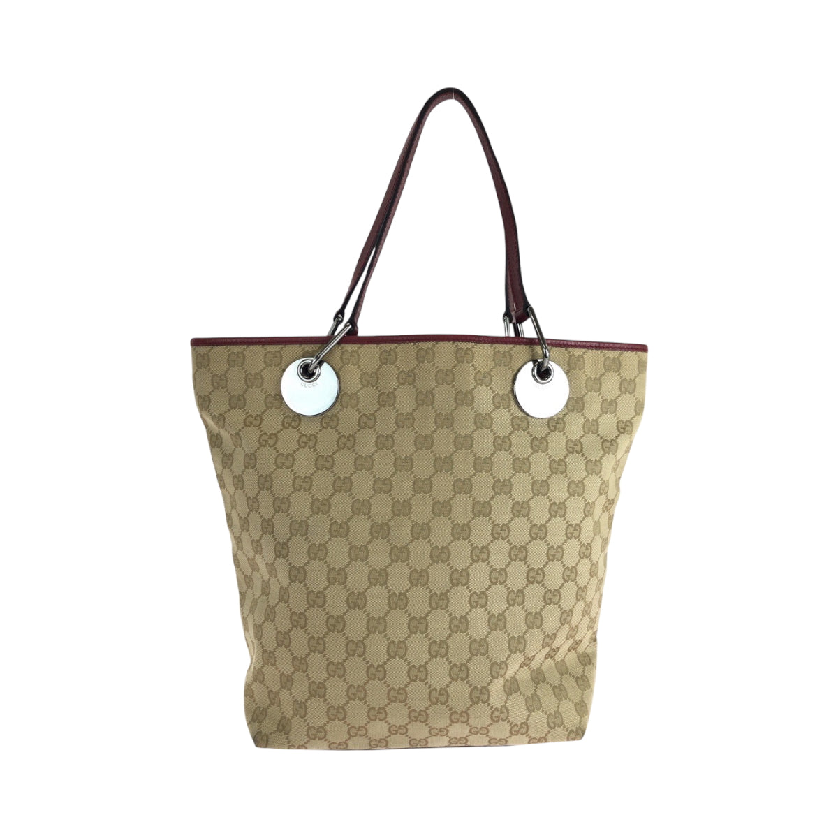 GUCCI Tote Bag 120836 GG canvas beige Tote Bag handbag Women Used Authentic