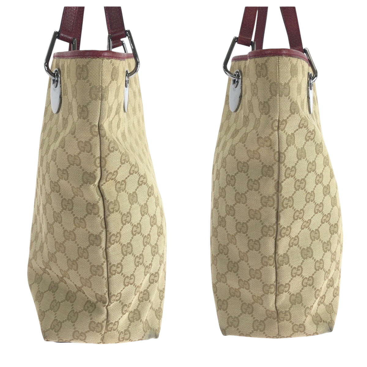 GUCCI Tote Bag 120836 GG canvas beige Tote Bag handbag Women Used Authentic