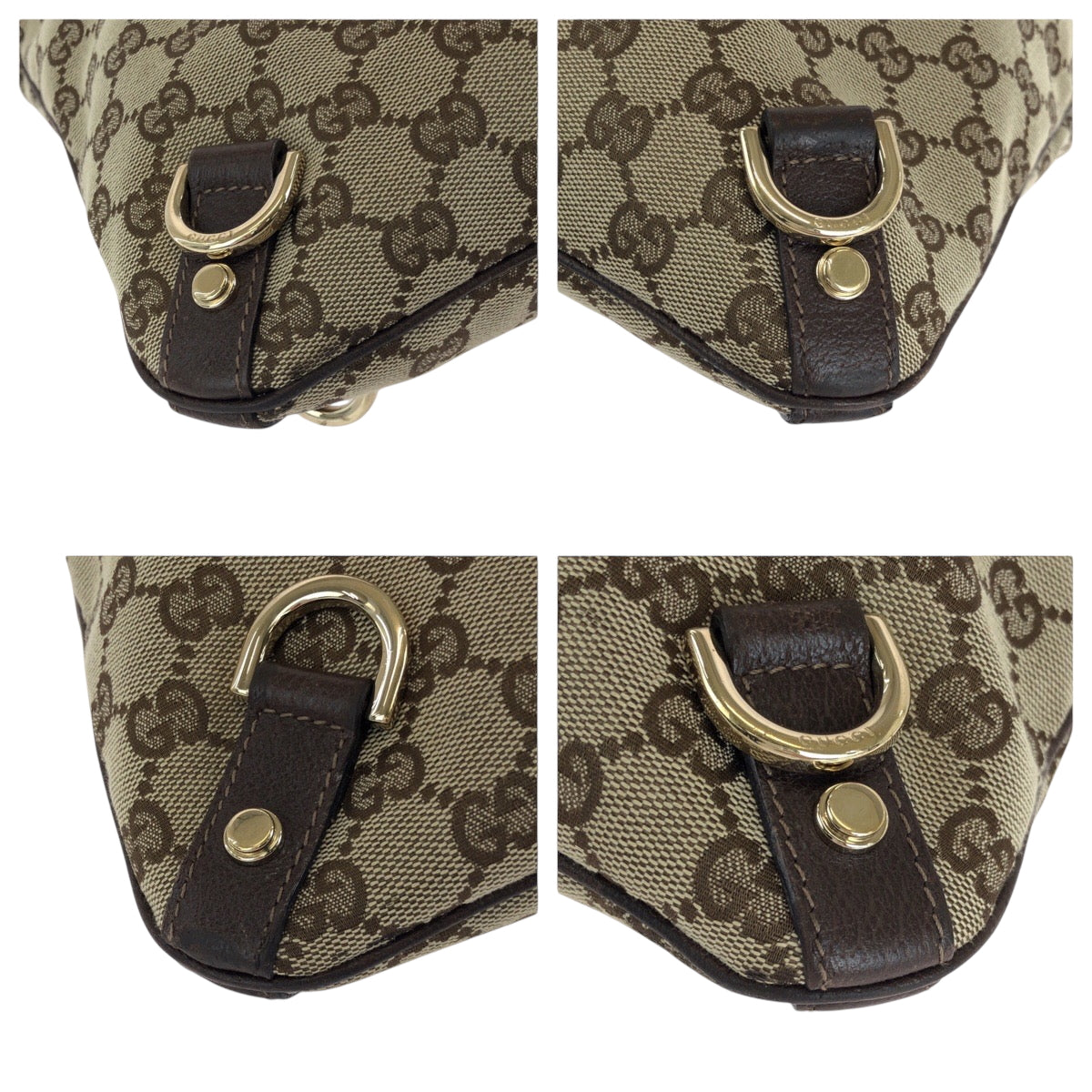 GUCCI Shoulder Bag 131326 GG canvas Brown Shoulder Bag pochette Abbey Women Used Authentic