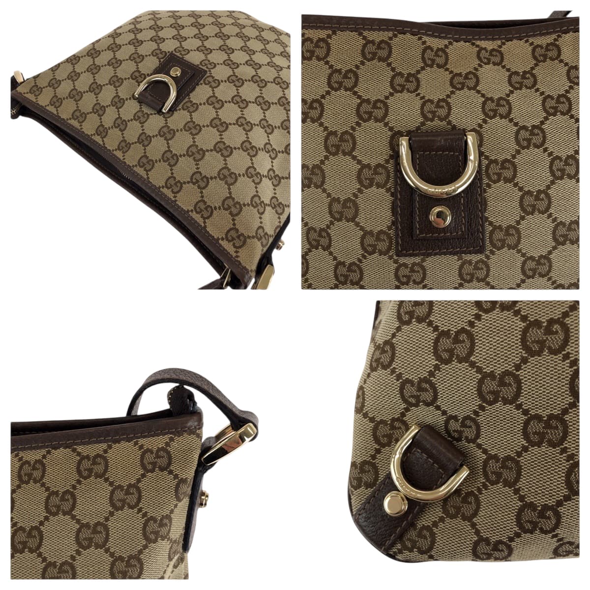 GUCCI Shoulder Bag 131326 GG canvas Brown Shoulder Bag pochette Abbey Women Used Authentic