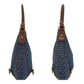 GUCCI Shoulder Bag 130738 canvas Blue Brown Gold Metal Abby Interlocking