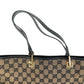 GUCCI Tote Bag 002 1098 GG canvas, leather Black GoldMetal Tote Bag Shoulder Bag Women Used Authentic