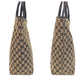 GUCCI Tote Bag 002 1098 GG canvas, leather Black GoldMetal Tote Bag Shoulder Bag Women Used Authentic