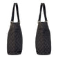 GUCCI Tote Bag 31243 GG canvas, leather Black SilverMetal Tote Bag Shoulder Bag Women Used Authentic