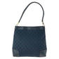 GUCCI Shoulder Bag 33900 GG canvas, leather Black GoldMetal Women Used Authentic