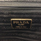 PRADA business bag leather Black GoldMetal business bag clutch bag Safiano logo Women Used Authentic
