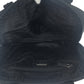 PRADA Tote Bag Nylon Black SilverMetal Tote Bag Shoulder Bag Test Triangle With logo Women Used Authentic