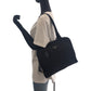 PRADA Tote Bag Nylon Black SilverMetal Tote Bag Shoulder Bag Test Triangle With logo Women Used Authentic