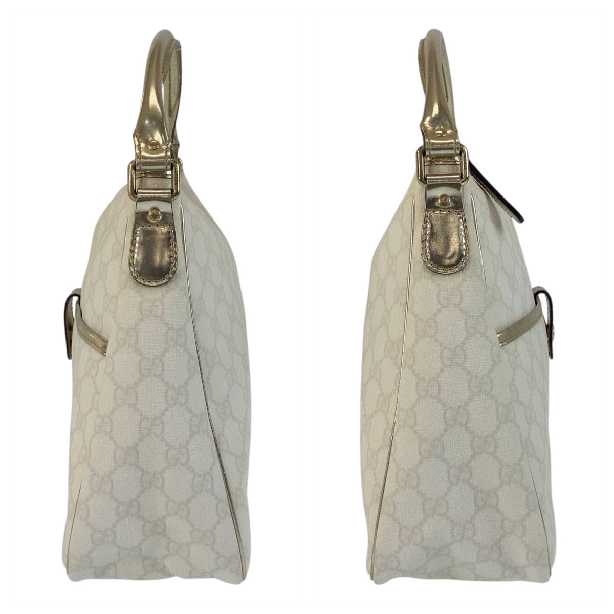 GUCCI Handbag 189898 GG Supreme Canvas white Handbag Women Used Authentic