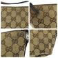 GUCCI Handbag 141809 GG canvas, leather Beige brown Handbag accessory pouch Sherry line Women Used Authentic