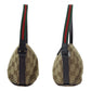 GUCCI Handbag 141809 GG canvas, leather Beige brown Handbag accessory pouch Sherry line Women Used Authentic