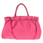 PRADA Tote Bag Nylon, Leather pink Tote Bag Shoulder Bag 2way Test Triangle With logo Women Used Authentic