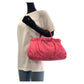 PRADA Tote Bag Nylon, Leather pink Tote Bag Shoulder Bag 2way Test Triangle With logo Women Used Authentic