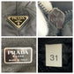 PRADA Tote Bag Nylon Black SilverMetal Tote Bag Shoulder Bag Test Triangle With logo Women Used Authentic