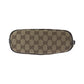 GUCCI Handbag 141309 GG canvas Beige Brown SilverMetal Handbag accessory pouch Sherry line Women Used Authentic