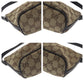 GUCCI Handbag 141309 GG canvas Beige Brown SilverMetal Handbag accessory pouch Sherry line Women Used Authentic