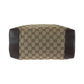 GUCCI Tote Bag 019 0401 GG canvas Beige Brown SilverMetal Tote Bag Shoulder Bag Women Used Authentic