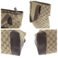 GUCCI Tote Bag 019 0401 GG canvas Beige Brown SilverMetal Tote Bag Shoulder Bag Women Used Authentic