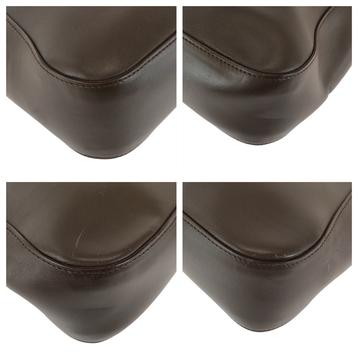 GUCCI Tote Bag 002 1135 leather Brown Tote Bag Shoulder Bag Sherry line Women Used Authentic
