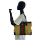 GUCCI Tote Bag 002 1119 Canvas, Leather beige Tote Bag Shoulder Bag Sherry line Women Used Authentic