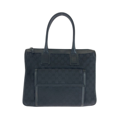 GUCCI Handbag 000 0854 GG canvas Black SilverMetal Handbag Shoulder Bag Women Used Authentic